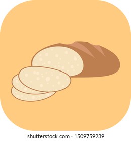 Minimalist colorful bread on a colored background.
Ideal for icons, medals or badges.