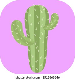 Minimalist colorful cactus on a colored background.
Ideal for icons, medals or badges.