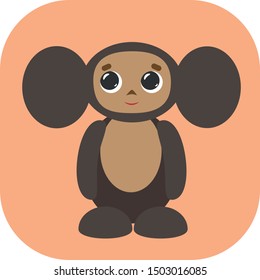 Minimalist colorful cheburashka on a colored background.
Ideal for icons, medals or badges.