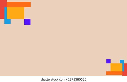 Minimalist colorful geometric background template.