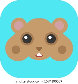 Minimalist colorful hamster on a colored background.
Ideal for icons, medals or badges.