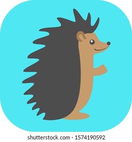 Minimalist colorful hedgehog on a colored background.
Ideal for icons, medals or badges.