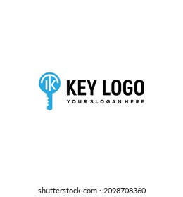 Minimalist Colorful Letter Mark KEY Logo design