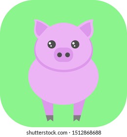 Minimalist colorful little pig on a colored background.
Ideal for icons, medals or badges.