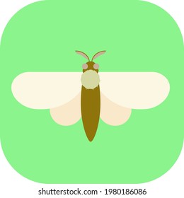 Minimalist colorful mole on a green background. Ideal for icons, medals or badges.