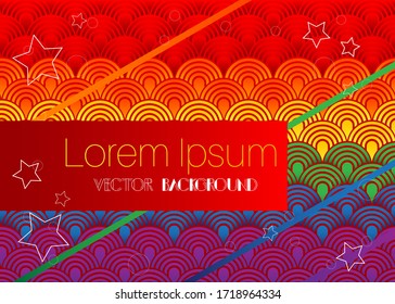 Minimalist colorful premium background. Vector gradient geometric elements with the colors of LGBTQ flag.