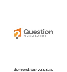 Minimalist colorful Question mark Logo design