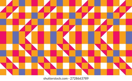 Patrón de repetición colorido minimalista. Ilustración vectorial de Profesional con motivo geométrico simétrico para una marca creativa