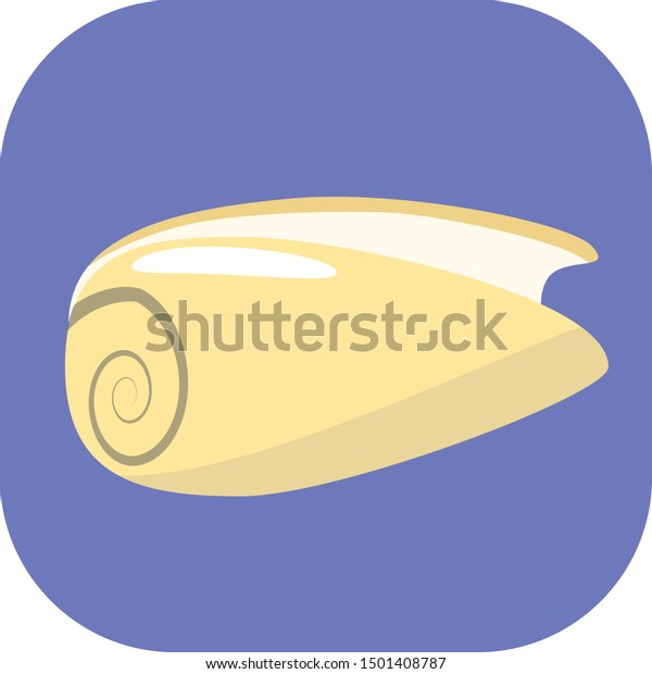 Minimalist Colorful Wavy Shell On Colored Stock Vector (Royalty Free ...