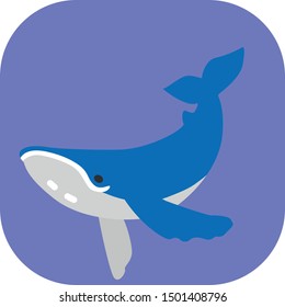 Minimalist colorful whale on a colored background.
Ideal for icons, medals or badges.