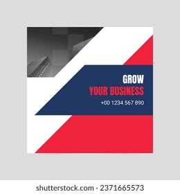 Minimalist company business development social media cover template