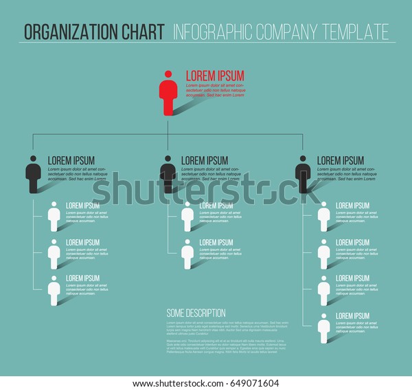 Minimalist Company Organization Hierarchy 3d Chart Stock Vector ...