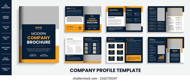 Minimalist Company profile multipage brochure template design creative business brochure template layout