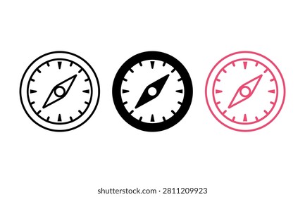 Minimalist compass clock design with hour markers