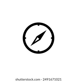 Minimalist compass icon in a sleek modern design.