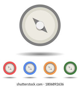 Minimalist compass icon vector logo isolated on background