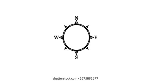 Logotipo minimalista de la brújula, diseño agradable para cualquier negocio y empresa.