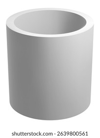Minimalist composition featuring a white cylinder, emphasizing its perfect geometric form against a clean white backdrop, creating a sense of purity and simplicity