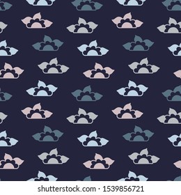 Minimalist composition, flowers and leaves. Graphics. Seamless pattern for fabric and other surfaces