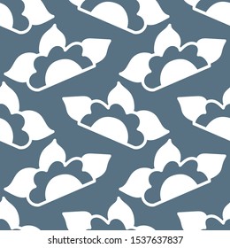 Minimalist composition, flowers and leaves, monochrome. Graphics. Seamless pattern for fabric and other surfaces