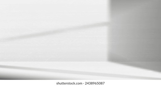 Composición minimalista de luz y sombra jugando en la pared texturizada - ilustración vectorial