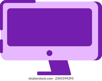 Minimalist Computer Flat Vector Illustration