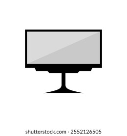 Minimalist computer monitor illustration vector. Emphasizes technology and modern design. Perfect for digital, electronics and technology themed projects.