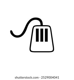 Minimalist computer mouse icon with USB connector design.