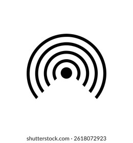 Minimalist Concentric Circle Design with Open Segment