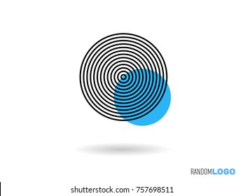 Minimalist concentric circles, logo style, for your new startup. Vector easy to edit