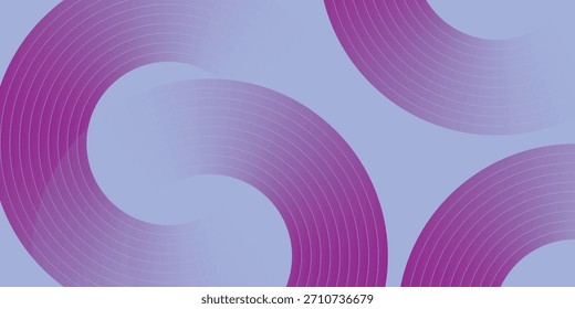 Patrón de anillos concéntricos minimalistas en púrpura y azul, Ilustración vectorial.