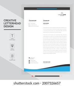 Minimalist concept business style letterhead template design. Professional  modern letterhead template design 