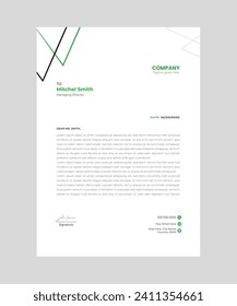 Minimalist concept business style professional amp modern letterhead template design