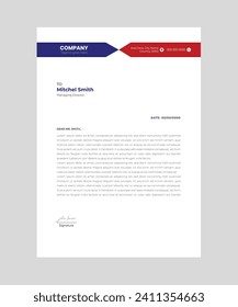 Minimalist concept business style professional amp modern letterhead template design