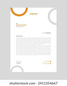 Minimalist concept business style professional amp modern letterhead template design