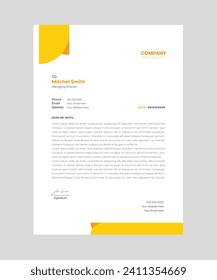 Minimalist concept business style professional amp modern letterhead template design