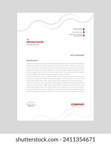Minimalist concept business style professional amp modern letterhead template design