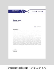 Minimalist concept business style professional amp modern letterhead template design