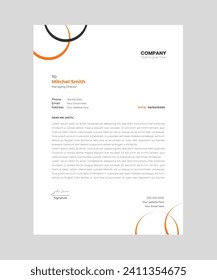 Minimalist concept business style professional amp modern letterhead template design