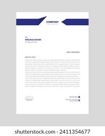 Minimalist concept business style professional amp modern letterhead template design