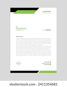 Minimalist concept business style professional amp modern letterhead template design