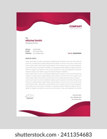 Minimalist concept business style professional amp modern letterhead template design