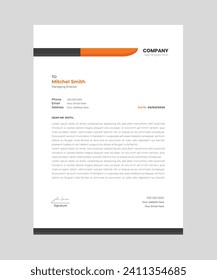 Minimalist concept business style professional amp modern letterhead template design