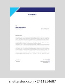 Minimalist concept business style professional amp modern letterhead template design