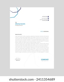 Minimalist concept business style professional amp modern letterhead template design
