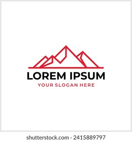 The minimalist concept mountain logo is suitable for company logos related to nature, energy, etc