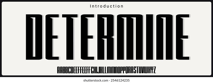 Minimalist condensed sanserif typeface. Modern and simple alphabet vector font with variation.  