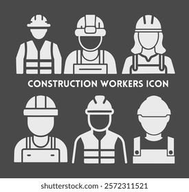 Minimalist Construction Worker Avatars for Industrial and Safety Designs