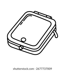 Minimalist Container Line Art: Versatile Vector Illustration