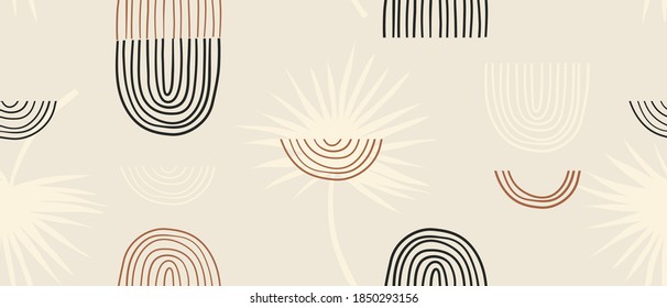 Minimalist contemporary aesthetic trendy pattern. Fashionable template for design.